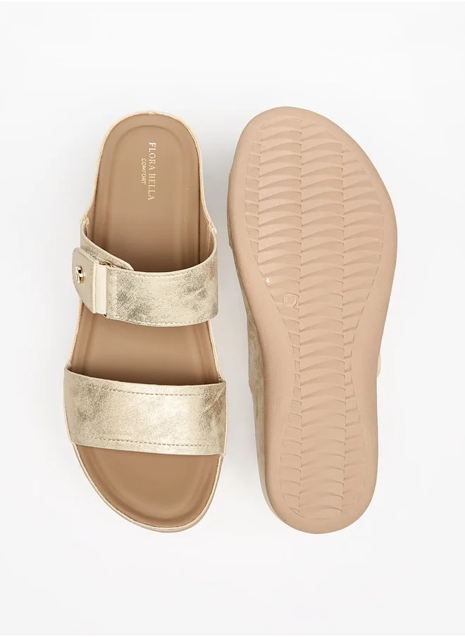 Flora Bella By Shoexpress Women Solid Slip-On Sandals