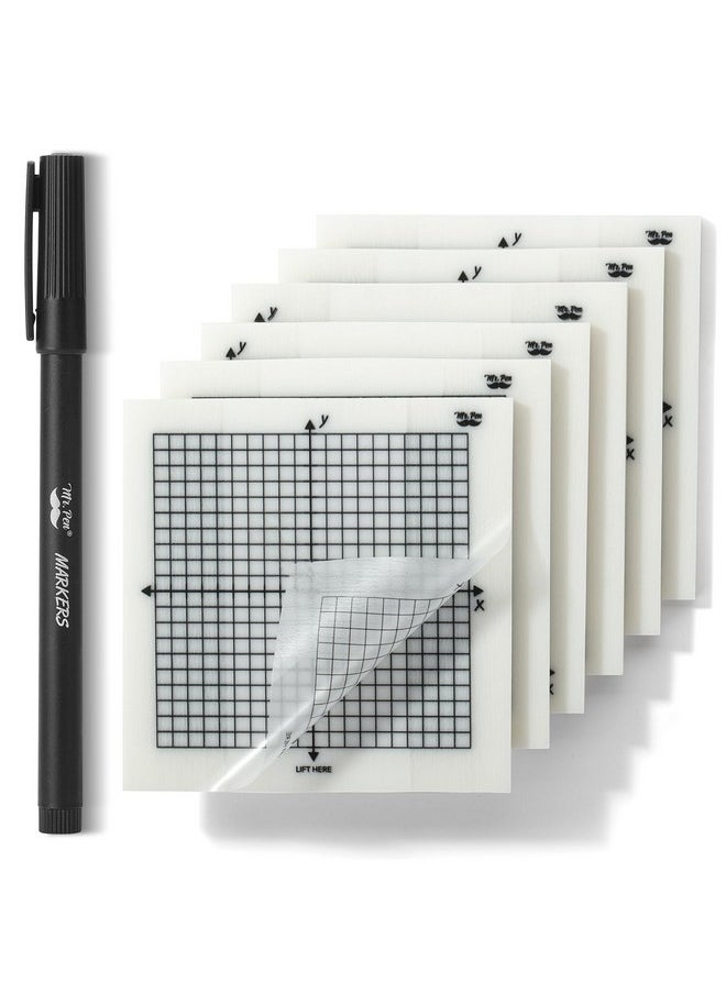 Mr. Pen - Transparent Graph Paper Sticky Notes 300 Sheets 3X3 Inch Graph Sticky Notes Math Graph Paper Graphing Sticky Notes Grid Sticky Notes Grid Notepad Mini Graph Paper - Image 1