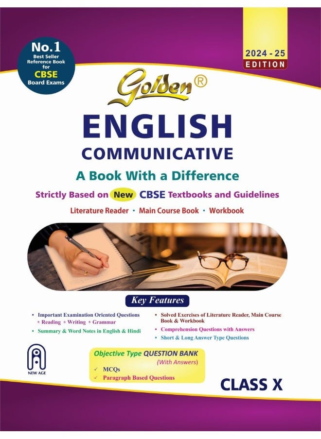 null - Golden English Communicative (with Sample Papers): A Book with Difference Class - 10 (2018-19 Sessio - Image 1