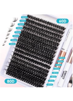 Lash Clusters 320pcs Individual Lashes 60D&80D DIY Lash Extensions D Curl Lash Clusters False Eyelashes Natural Look 10-16mm Mix Cluster Eyelash Extensions EASY TO USE - pzsku/Z145CA6E44FBD2285EC75Z/45/_/1716546613/88aa542a-7e46-4298-b34a-f19ba2ef0e2c