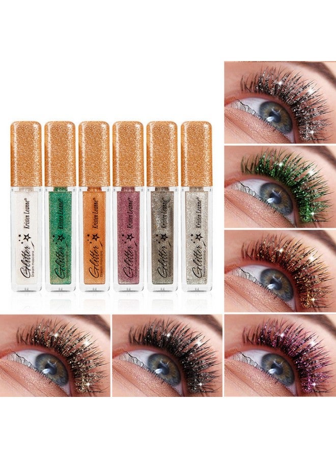 Corleone Glitter Color Mascara, Corleone Shimmer Sparkle Mascara glitter mascara for eyelashes,Eyeliner Charming Longlasting Mascara for Eyelash Eye Makeup (Black) - Image 2