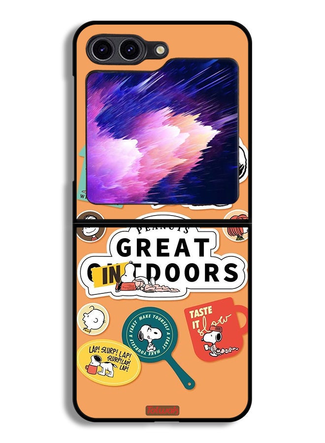 Tolwak Samsung Galaxy Z Flip6 Protective Case Cover Peanuts Stickers - Image 1