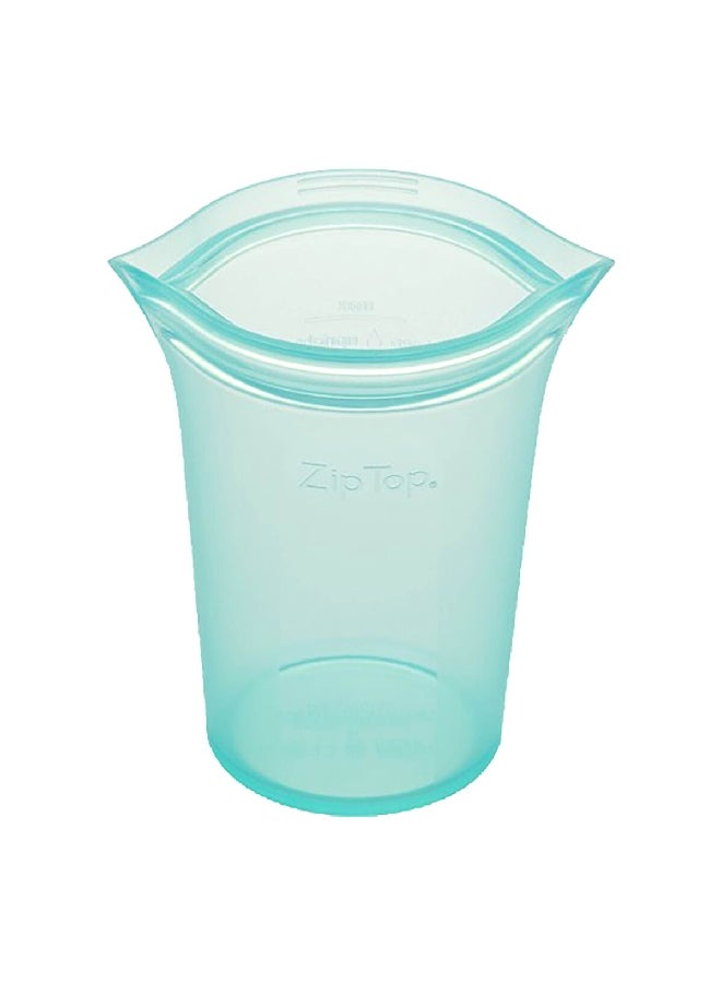 زيب توب آمنة للاستخدام في الميكروويف وغسالة الأطباق، خالية من مادة BPA، حاوية وجبات خفيفة من السيليكون محكمة الغلق وقابلة لإعادة الاستخدام باللون الأخضر 473 مل 6037390 - Image 3