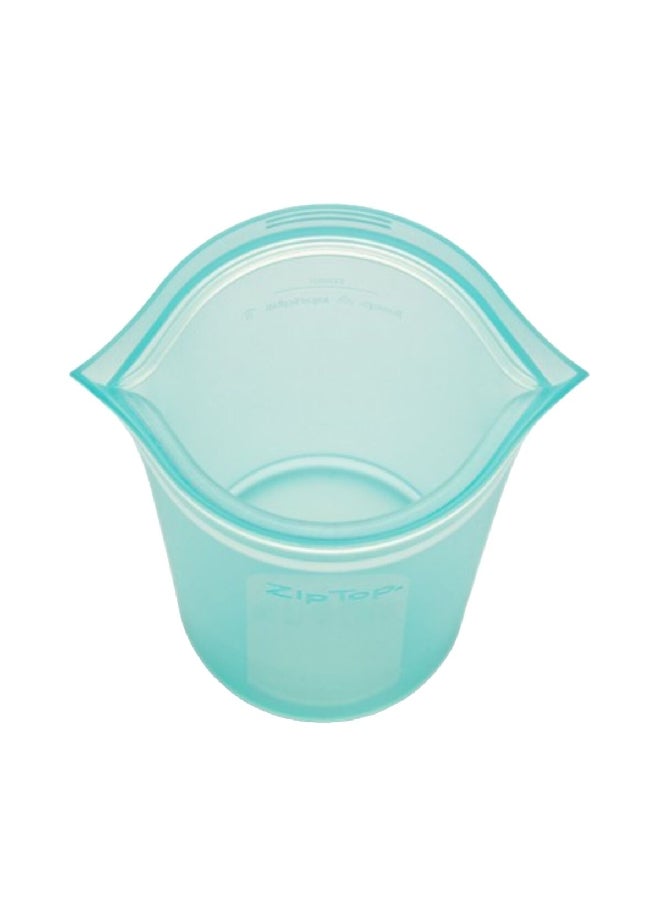 زيب توب آمنة للاستخدام في الميكروويف وغسالة الأطباق، خالية من مادة BPA، حاوية وجبات خفيفة من السيليكون محكمة الغلق وقابلة لإعادة الاستخدام باللون الأخضر 473 مل 6037390 - Image 2