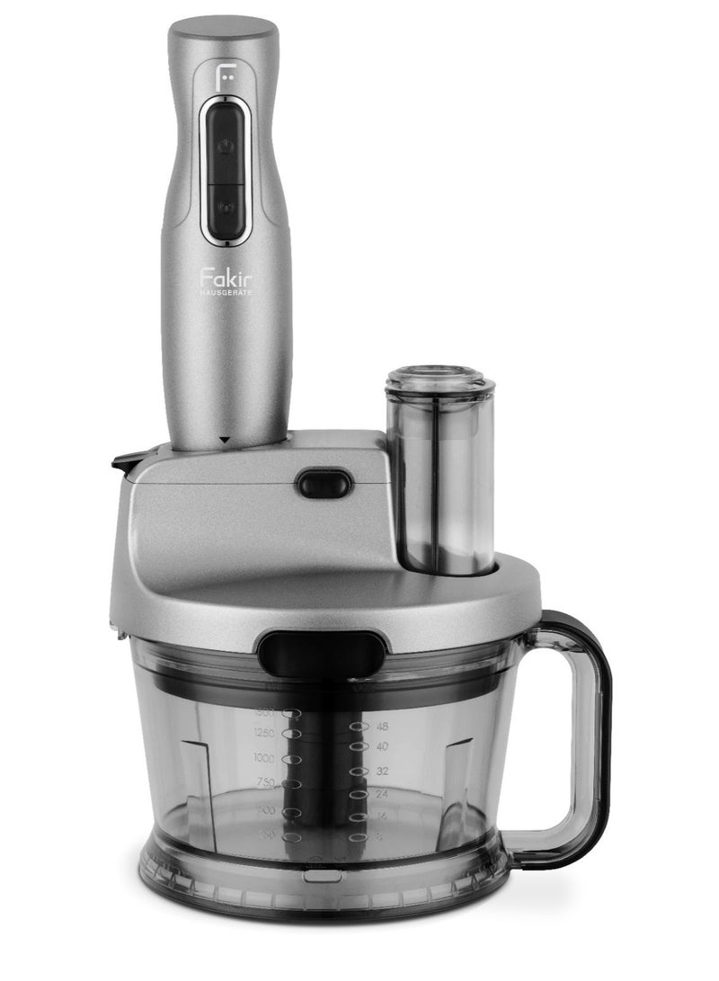 Fakir Mr. Chef Quadro Hand Blender & Food Processor Set, 1000W, 1.5L Chopper Bowl, Multi-Function, silver - Image 2