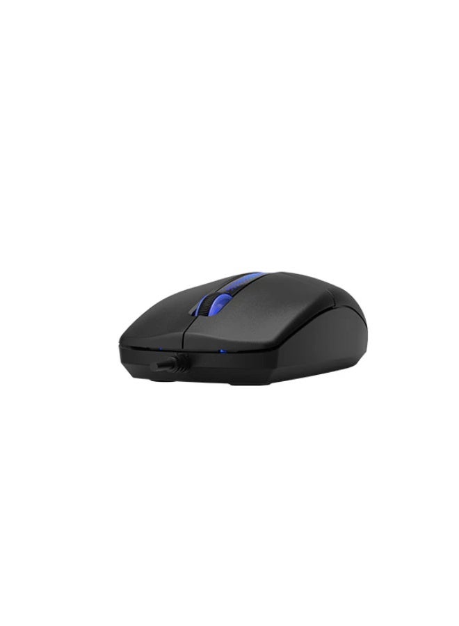 A4TECH N-530S Wired Optical Mouse – Silent Click Technology – 1200 DPI High-Precision Sensor – USB Plug & Play – 4-Way Scroll Wheel – Blue LED Backlight – Ergonomic Design for Office and Home - Image 2