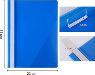 Al FAKHAMA A4 Project Folders - Pack of 6 Plastic Presentation Document Files in Blue, Green, and Black - view 2
