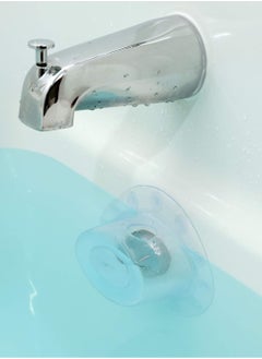Bukela Bottomless Bath Overflow Drain Cover Adds Inches of Water to Tub for Warmer, Deeper Bath (Clear, 4" Diameter)  - Image 1