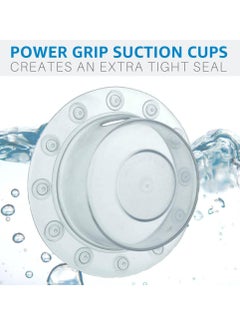Bukela Bottomless Bath Overflow Drain Cover Adds Inches of Water to Tub for Warmer, Deeper Bath (Clear, 4" Diameter)  - Image 2