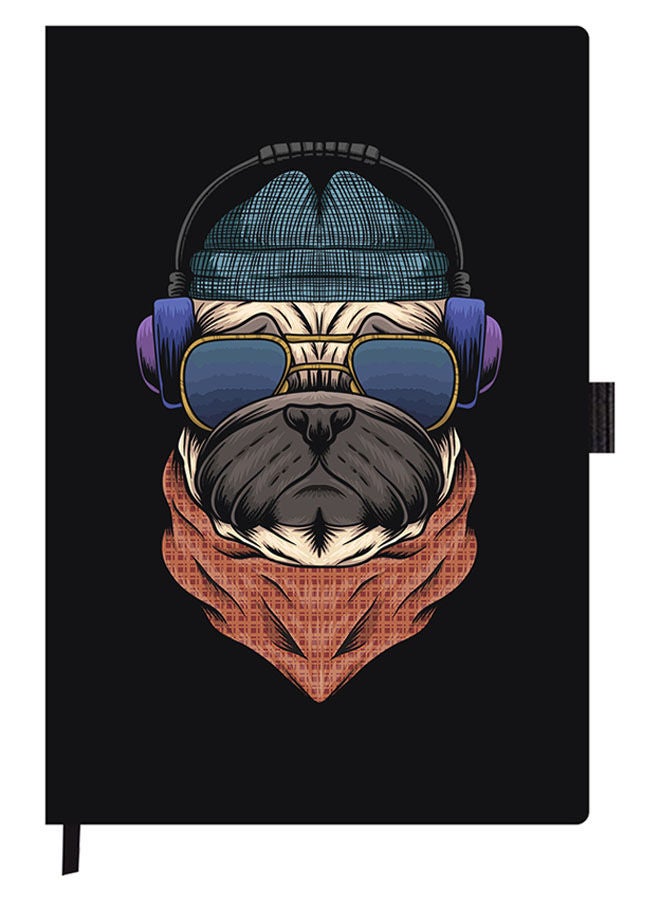 Theodor دفتر ملاحظات مصمم A5 سميك بغلاف أسود صلب سواغ بولدوج - Image 1