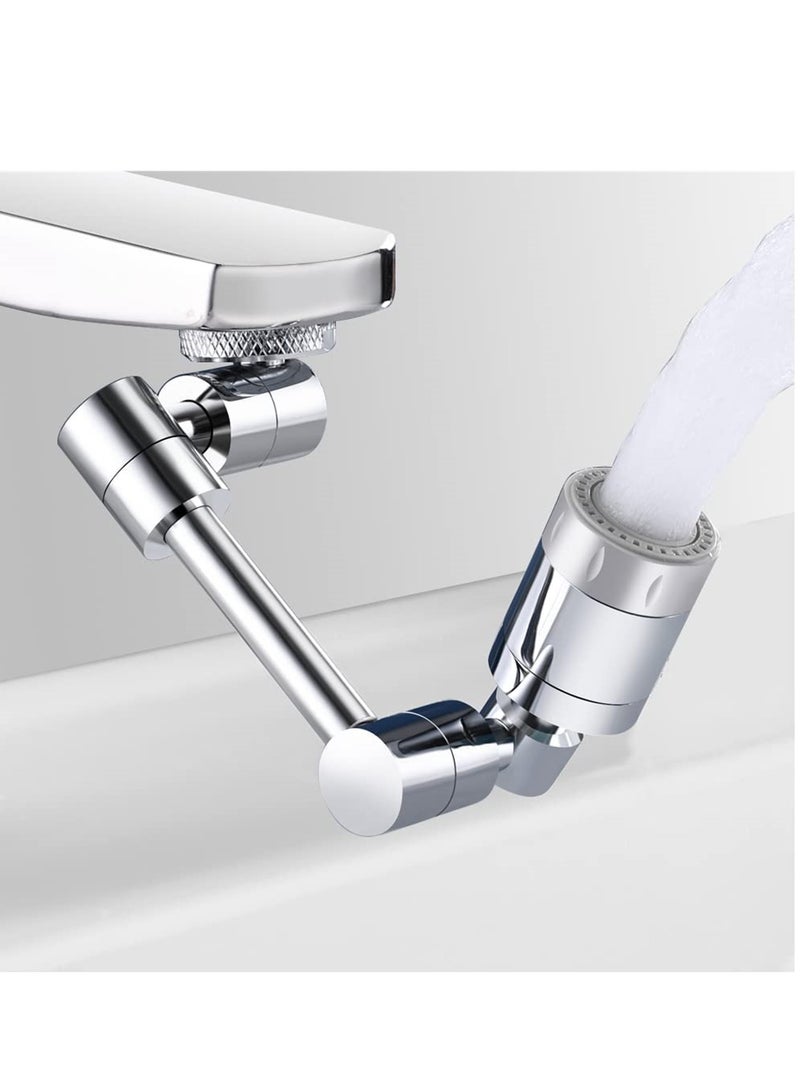 فوهة صنبور دوارة بزاوية 1800 درجة كبيرة، موسع صنبور مقاوم للتناثر، فوهتان موفرتان للمياه لصنبور حوض الحمام، حوض المطبخ (24 مم) - Image 5