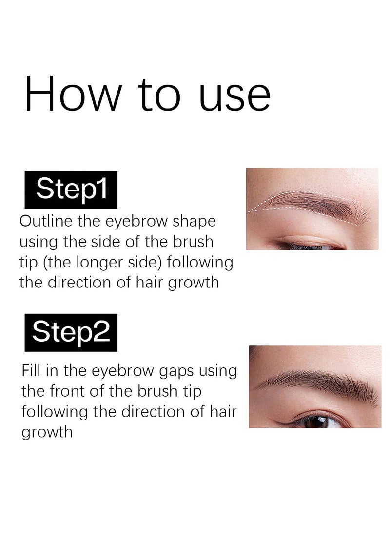 AMG - Eyebrow Pen with Micro-Fork Tip, 4 Tip Microblade Eyebrow Pen, Waterproof Smudgeproof Long Lasting Brow Contouring Pencil, Create Natural Brows (Dark Brown) - Image 1