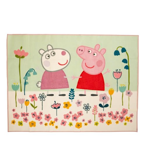 Peppa Pig Suzie Kids Room Non Slip Area Rug 69 in x 52 in Official Licensed Official Product by Franco