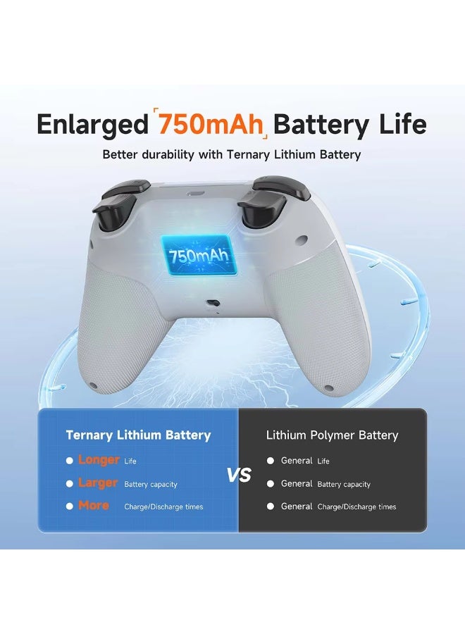 EasySMX X05 Wireless Gamepad Bluetooth Gaming Controller Compatible with PC/Phone/Switch/ Steam Gamer, RGB Light, Hall Effect - Image 4