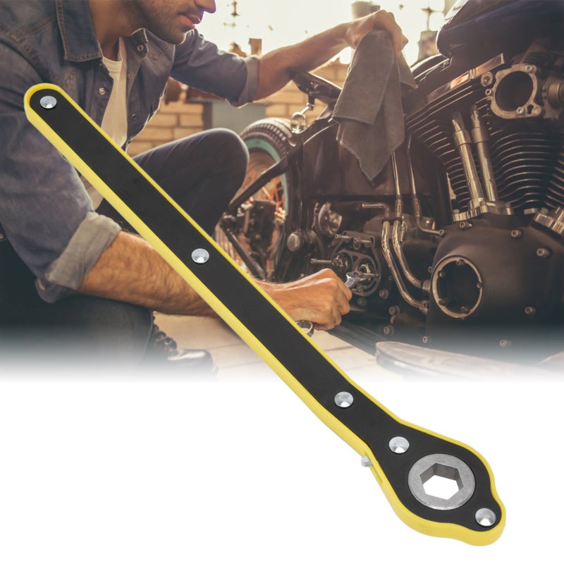 Ratchet Spanner High Strength Labor Saving Hex Scissor Jack Ratchet Wrench with Ergonomic Handle - Image 1