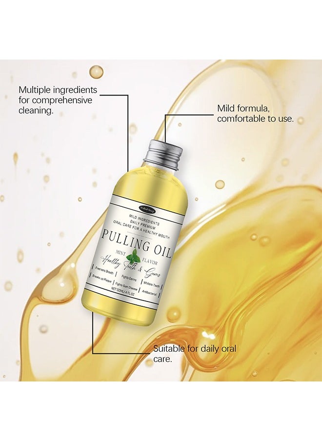 WoodSleep Pulling Oil，Coconut Pulling Oil,Pure Organic Coconut Oil Pulling 4 Oz Mint Flavor,Organic Coconut Oil Pulling Oil,Organic Coconut Oil Pulling Mint Flavor 120ML  - Image 2