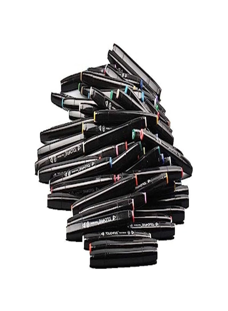 Smart 24 Colors Touch Five Pens And Markers Art Sketch Twin Marker Pens Broad Fine Point - Image 2