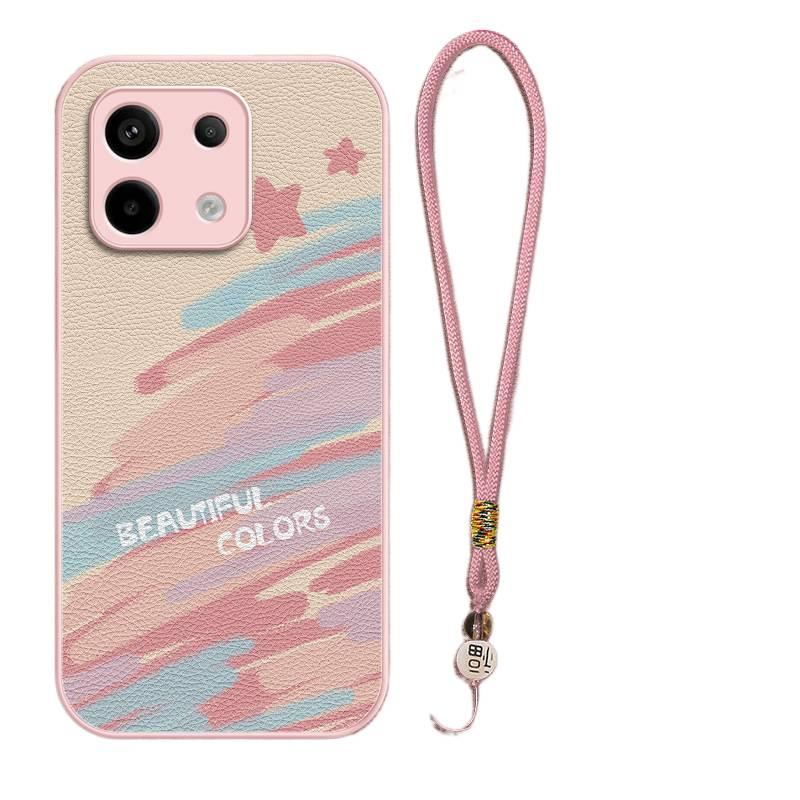 LS Glass Protective Case for Redmi Note 13 Pro with Drop Protection and Full Coverage plus Shockproof plus Heart Smiley Pattern in Purple - Image 1