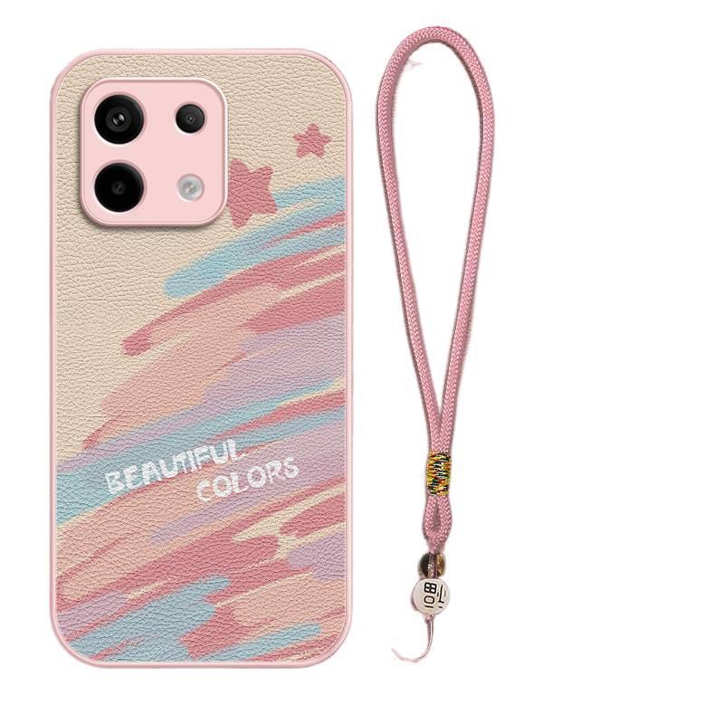 LS Glass Protective Case for Redmi Note 13 Pro with Drop Protection and Full Coverage plus Shockproof plus Heart Smiley Pattern in Purple - Image 4