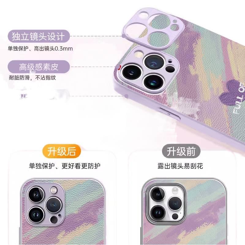 LS Glass Protective Case for Redmi Note 13 Pro with Drop Protection and Full Coverage plus Shockproof plus Heart Smiley Pattern in Purple - Image 5