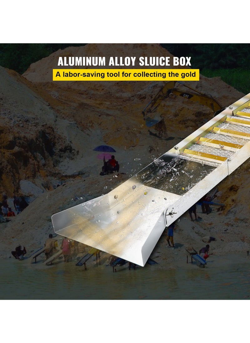 Machter 1.3m / 50" Small Aluminum Alloy Sluice Box Fossicking Prospecting Gold and Gems  - Image 4