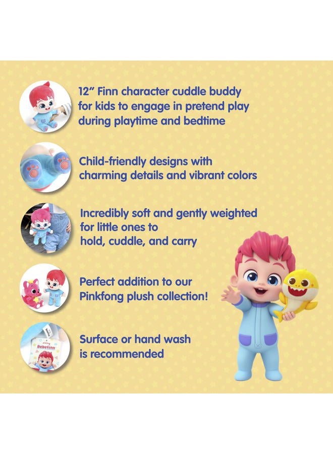 Pinkfong Bebefinn Plush Toy - 12" (30cm) Stuffed Doll | Soft Cuddly Plush for Toddlers | Bebefinn Toy | Perfect Birthday, Holiday for Boys & Girls - Image 5
