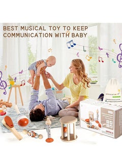 Treehole Baby Musical Instruments Toys - Wooden Percussion Instruments Set for Toddlers 1-3 Year， Old Kids Percussion Instruments Toy for 1 Year Boy Girls  - Image 2