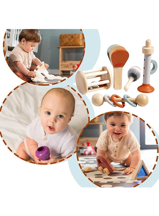 Treehole Baby Musical Instruments Toys - Wooden Percussion Instruments Set for Toddlers 1-3 Year， Old Kids Percussion Instruments Toy for 1 Year Boy Girls - Image 3