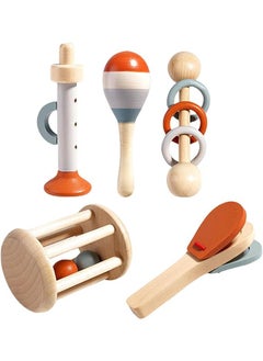 Treehole Baby Musical Instruments Toys - Wooden Percussion Instruments Set for Toddlers 1-3 Year， Old Kids Percussion Instruments Toy for 1 Year Boy Girls  - Image 4