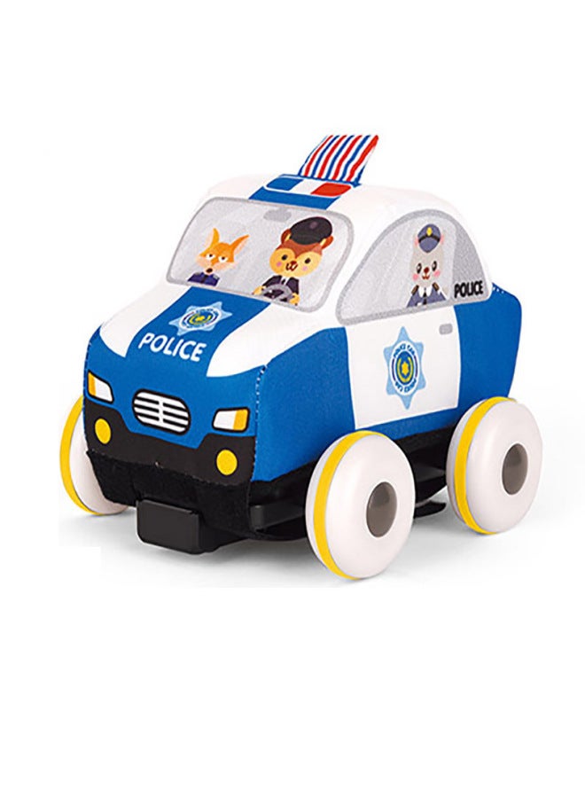 2.4G Remote Control Two-way Plush Elephant Tiger Fabric Car Animal Cloth Car Educational Boy Toy-Color:Remote Control Plush Police Car  - Image 1