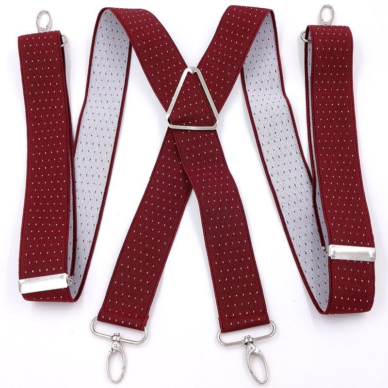 Men'S And Women'S Cross X Four-Hook Buckle Elastic Suspenders Clip Hook Hook Buckle Cross Suspenders Suspenders 3.5Cm - Image 4