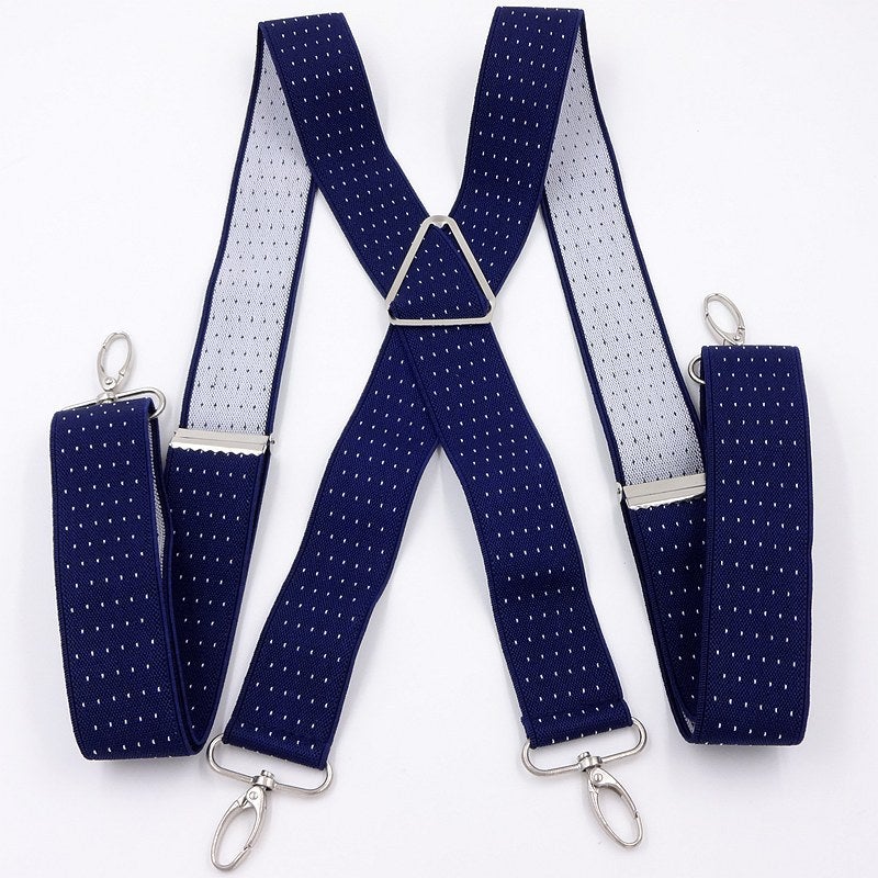Men'S And Women'S Cross X Four-Hook Buckle Elastic Suspenders Clip Hook Hook Buckle Cross Suspenders Suspenders 3.5Cm - Image 3