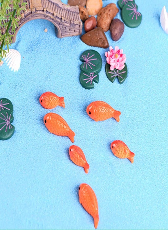 RAYNAG 50pcs Miniature Resin Red Fish Micro Landscapes Fairy Garden Figurines Potted Decoration Aquarium Dollhouse Ornament Decor for Crafting or Cake Decorating - Image 4