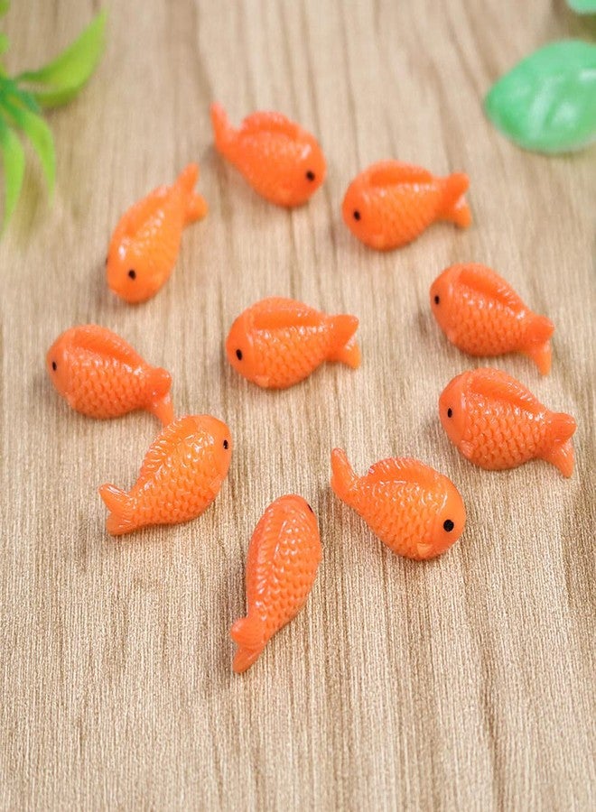 RAYNAG 50pcs Miniature Resin Red Fish Micro Landscapes Fairy Garden Figurines Potted Decoration Aquarium Dollhouse Ornament Decor for Crafting or Cake Decorating - Image 2