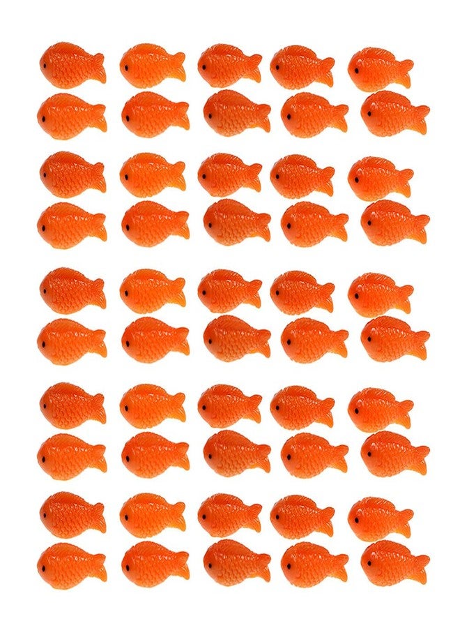 RAYNAG 50pcs Miniature Resin Red Fish Micro Landscapes Fairy Garden Figurines Potted Decoration Aquarium Dollhouse Ornament Decor for Crafting or Cake Decorating - Image 1