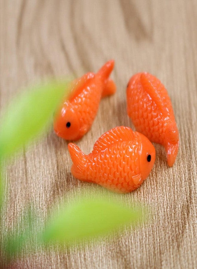 RAYNAG 50pcs Miniature Resin Red Fish Micro Landscapes Fairy Garden Figurines Potted Decoration Aquarium Dollhouse Ornament Decor for Crafting or Cake Decorating - Image 3