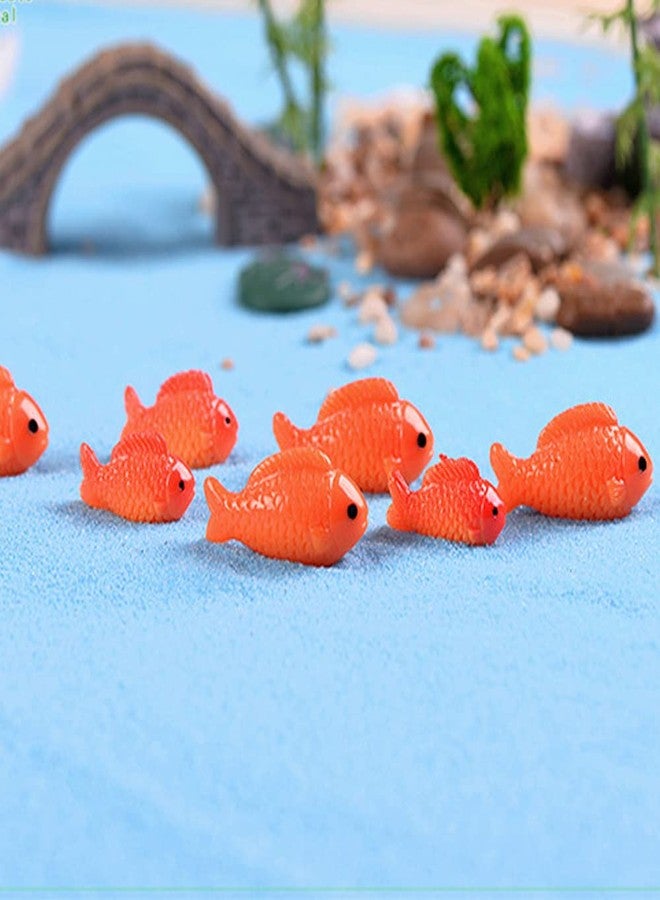 RAYNAG 50pcs Miniature Resin Red Fish Micro Landscapes Fairy Garden Figurines Potted Decoration Aquarium Dollhouse Ornament Decor for Crafting or Cake Decorating - Image 5