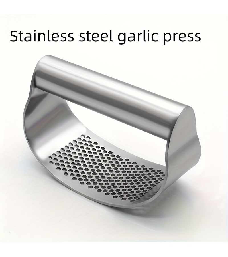 Stainless Steel Garlic Press Manual Crusher With Ergonomic Handle Easy Clean - Image 2