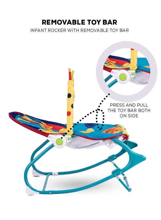 BAYBEE - Nora Baby Bouncer And Rocker Chair With Soothing Vibrations Multi Position Recline 3 Point Safety Belt Removable Toys For 0 To 2 Years Boys Girls Green - Image 1