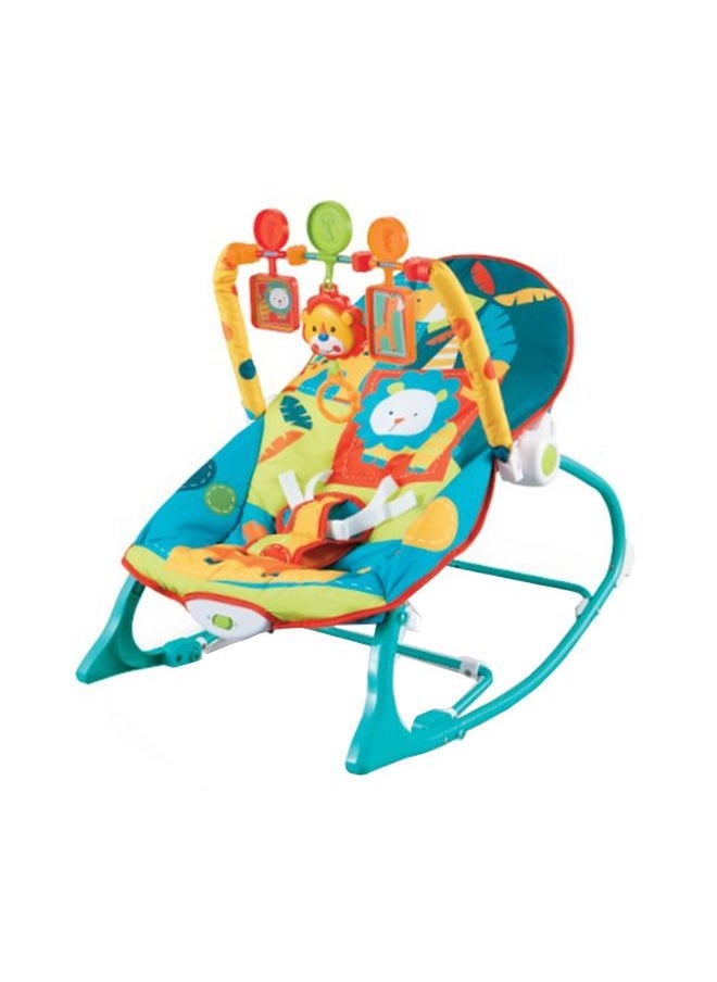 BAYBEE - Nora Baby Bouncer And Rocker Chair With Soothing Vibrations Multi Position Recline 3 Point Safety Belt Removable Toys For 0 To 2 Years Boys Girls Green - Image 1