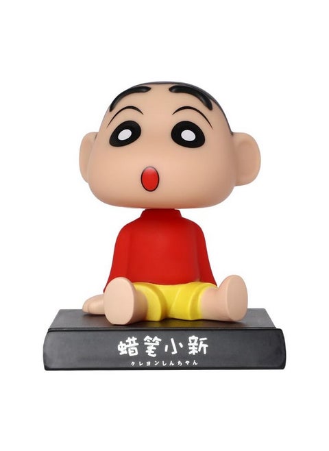 Techpro Super Hero Action Figure Limited Edition Bobblehead with Mobile Holder for Car Dashboard, Office Desk & Study Table- (Shinchan)