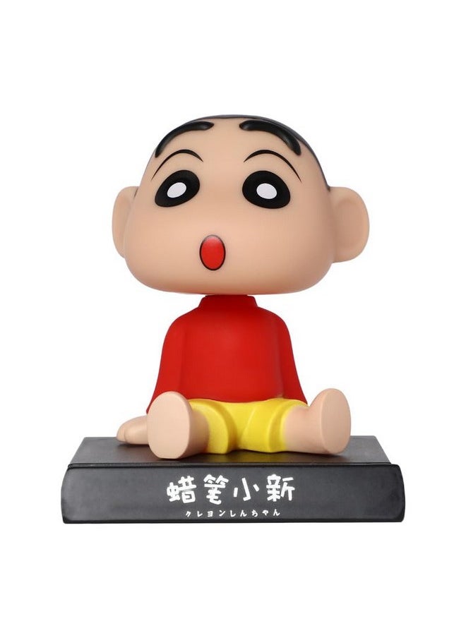 TechPro Techpro Super Hero Action Figure Limited Edition Bobblehead with Mobile Holder for Car Dashboard, Office Desk & Study Table- (Shinchan)  - Image 1