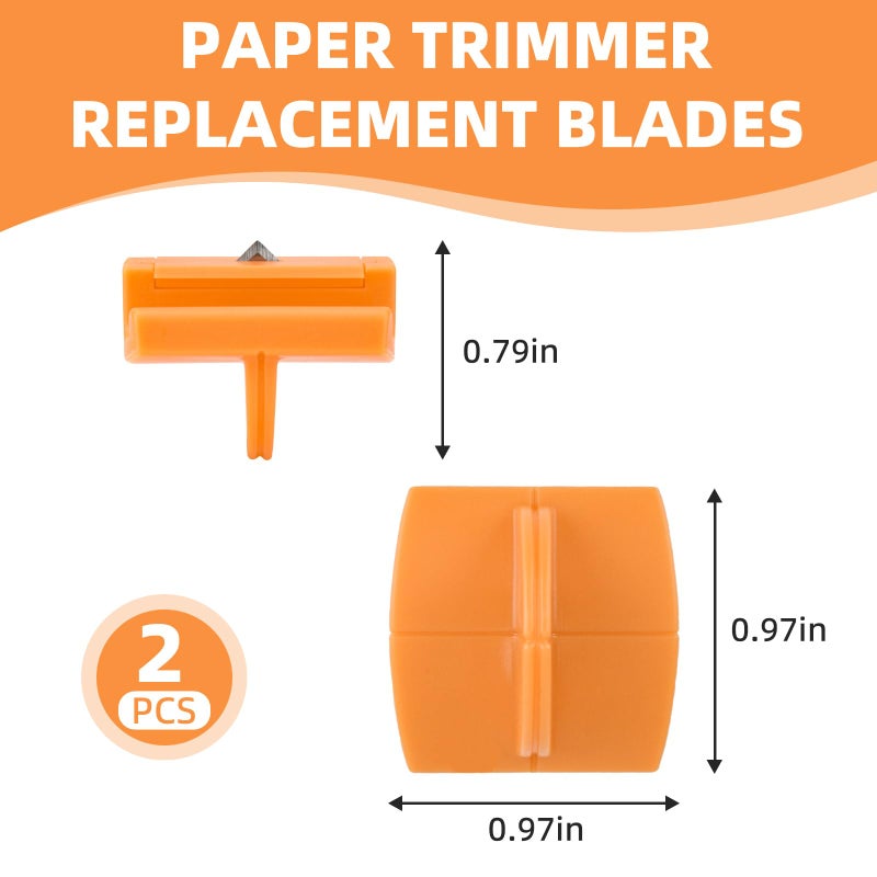 PROSOCOOL 157400-1001 Paper Cutter Blades Replacement for Fiskars Paper Trimmer TripleTrack High Profile Blades, Portable Paper Cutter Style I Blade 1968701005 for Cutting and Scoring- 2 Pack - Image 2