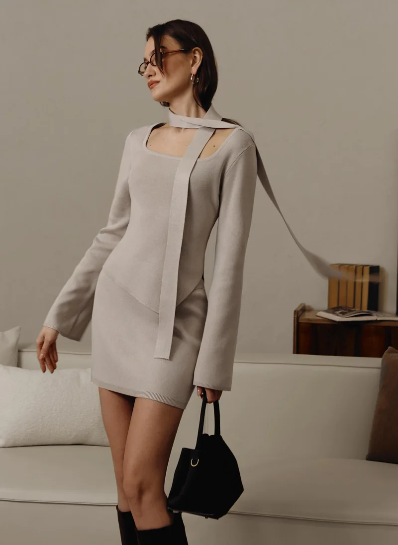 Lichi  A-silhouette mini jersey skirt for Women | Best Price UAE