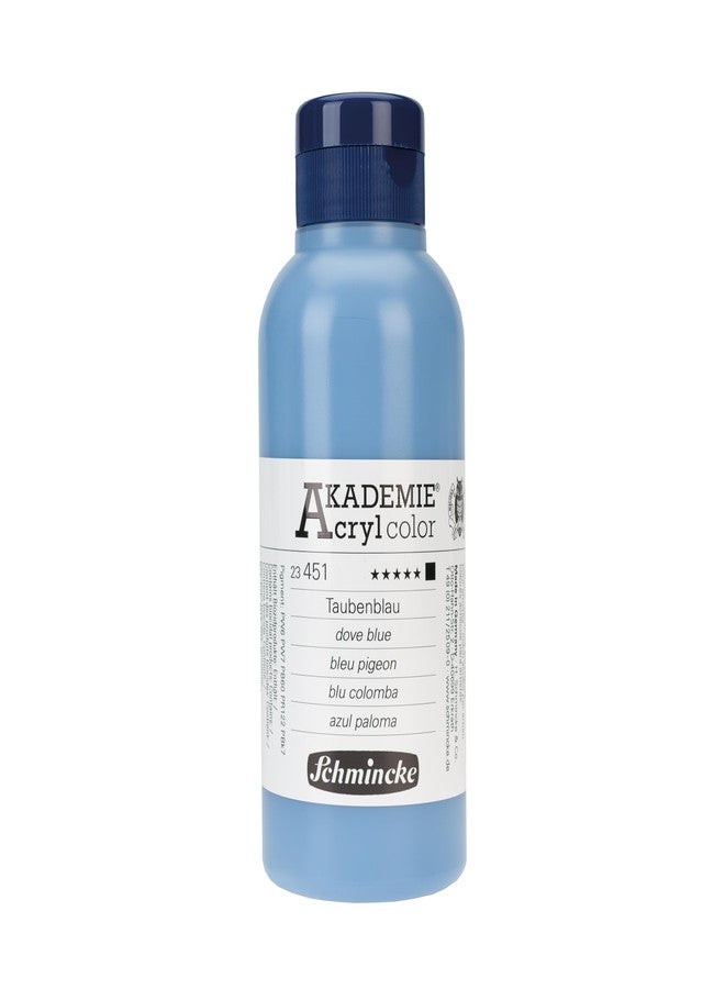 Schmincke - Akademie® Acrylic Colour, Pigeon Blue, 250 ml, 23451027, Fine Artist Acrylic Paint, Brilliant, Highly Lightfast and Cadmium-Free, for Acrylic Painting, Mixed Media - Image 1