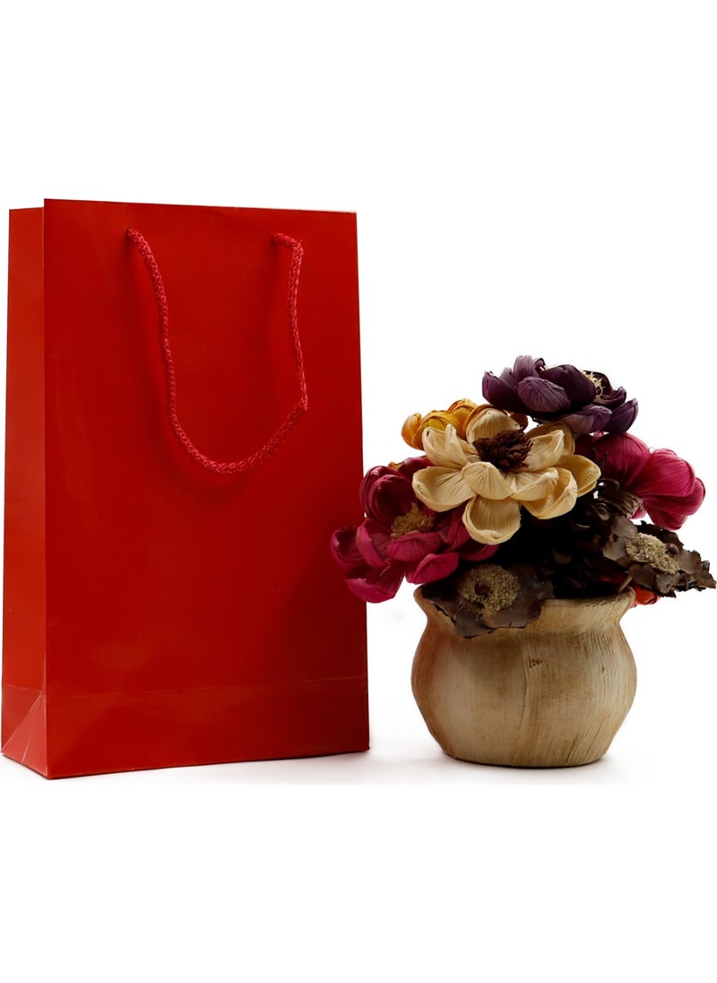 Repro Design - حقيبة كرتون حمراء ممتازة 17 × 27 × 7 سم 2 حقيبة هدايا - Image 1