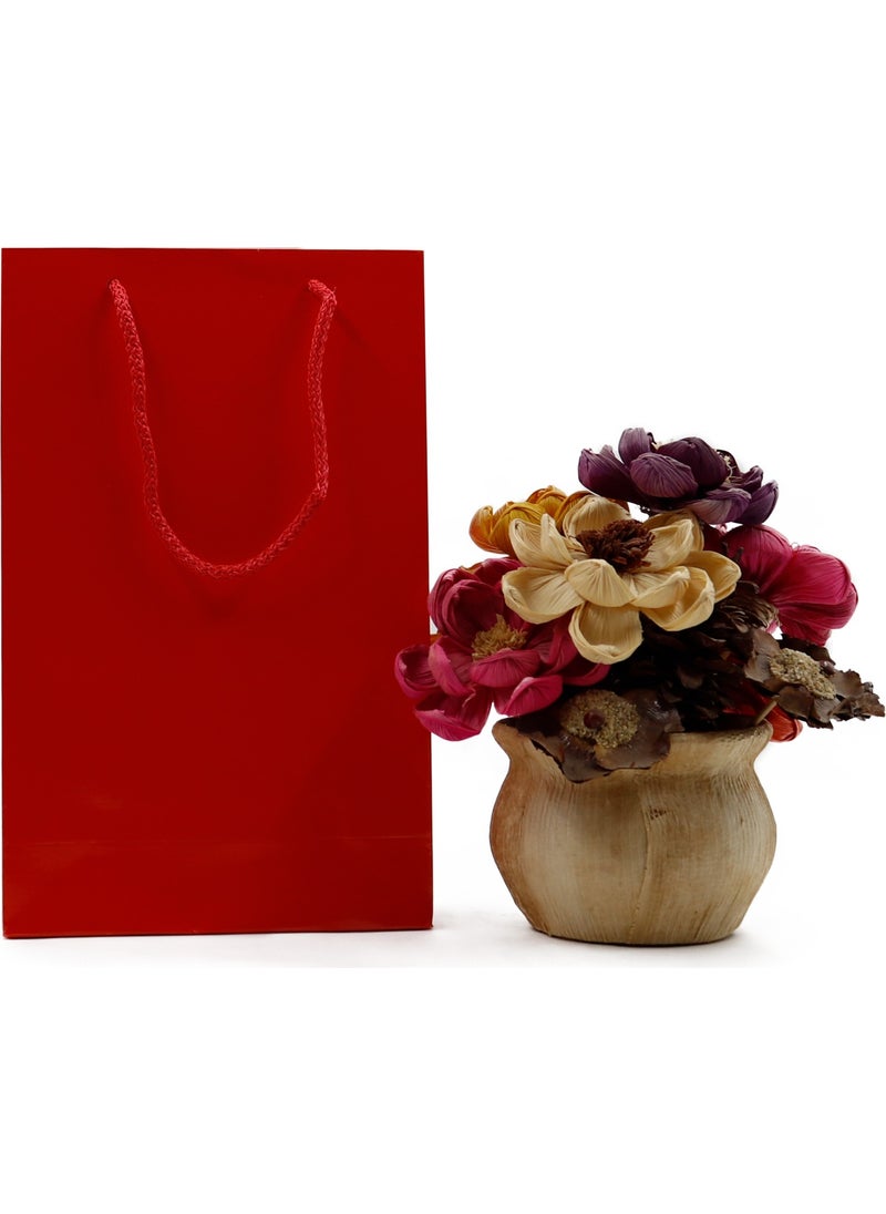 Repro Design - حقيبة كرتون حمراء ممتازة 17 × 27 × 7 سم 2 حقيبة هدايا - Image 1