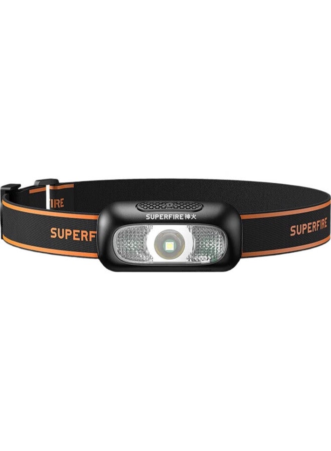 SupFire مصباح رأس عالي الكثافة Hl05 LED لصيد السمك ليلاً، قابل لإعادة الشحن عبر USB، للطوارئ، ركوب الدراجات في الهواء الطلق، مصباح التعدين، مصباح رأس مثبت L - Image 3