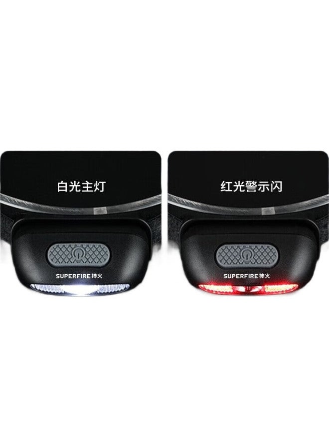 SupFire مصباح رأس عالي الكثافة Hl05 LED لصيد السمك ليلاً، قابل لإعادة الشحن عبر USB، للطوارئ، ركوب الدراجات في الهواء الطلق، مصباح التعدين، مصباح رأس مثبت L - Image 1