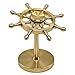 XQIGI Brass Spinner Ship Wheel Kinetic Desk Toy Spin with Stand High Speed Bearing Metal Hand Spinners Anxiety Finger Tabletop Toys Gyro Small - Image 2